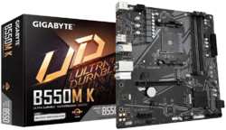 Материнская плата GIGABYTE B550M K, SocketAM4, AMD B550, 4xDDR4, PCI-Ex16, 4SATA3, 7.1-ch, GLAN, 6 USB 3.2, HDMI, DP, mATX, Retail