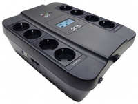 ИБП Powercom Back-UPS Spider, 750 VA, 450 Вт, EURO, розеток - 8, USB, черный (SPD-750U LCD)