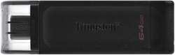 Флешка 64Gb USB 3.2 / Type-C Kingston Data Traveler DT70, черный (DT70 / 64GB) (DT70/64GB)