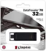 Флешка 32Gb USB 3.2 / Type-C Kingston Data Traveler DT70, черный (DT70 / 32GB) (DT70/32GB)