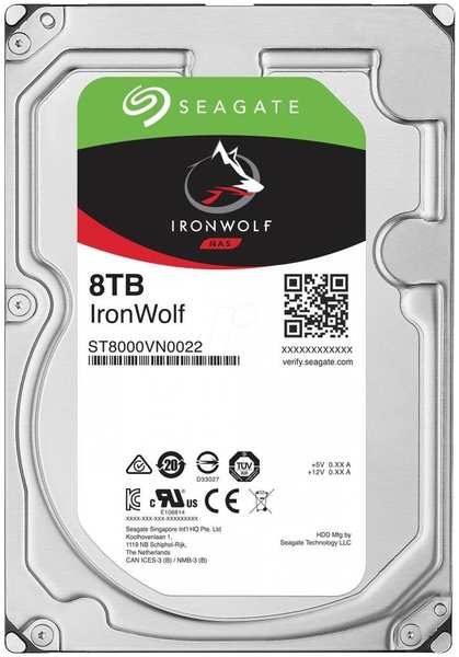 Жесткий диск Seagate Ironwolf ST8000VN0022 SATA-III/8Tb/7200rpm/256Mb/3.5 971000004685698