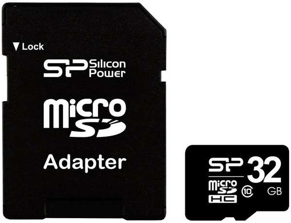 Карта памяти Silicon Power microSDHC 32Gb Class10 SP032GBSTH010V10-SP (+ adapter) 971000008518698