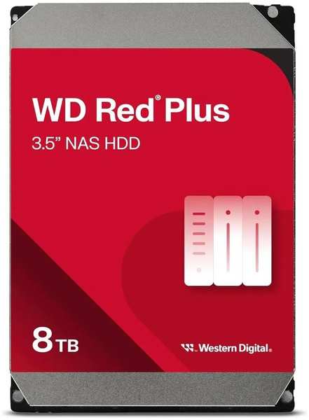 Жесткий диск Western Digital RED PLUS SATA 8TB 6GB/S 256MB (WD80EFPX) 971000013425698