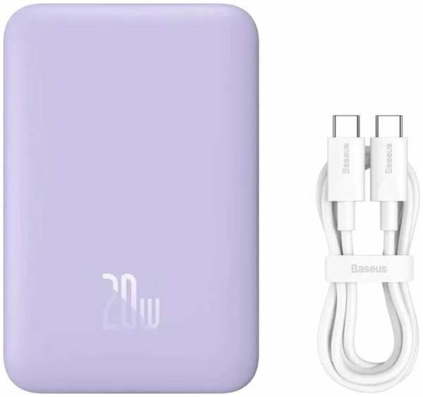 Внешний аккумулятор Baseus Magnetic Mini Air Wireless Fast Charge 10000mAh 20W Nebula Purple (P10059001513-00) 971000015295698