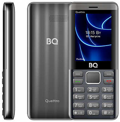 Телефон BQ 2453 Quattro Gray 971000017268698