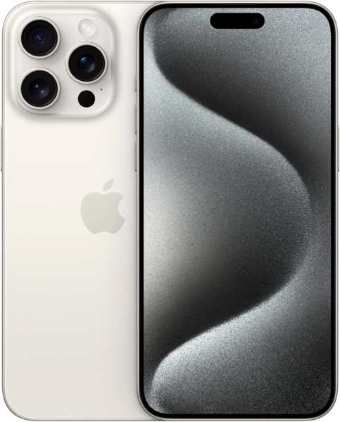 Телефон Apple iPhone 15 Pro Max (A3105) 1Tb белый (MU703J/A) 971000028387698
