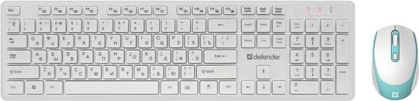 Комплект мыши и клавиатуры Defender AUCKLAND C-987 RU white (45987) 971000028714698