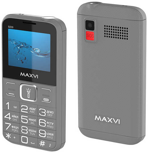 Телефон Maxvi B200 Grey 971000029622698