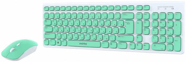 Комплект мыши и клавиатуры Smartbuy ONE SBC-250288AG-WG бело-зеленый 971000029653698