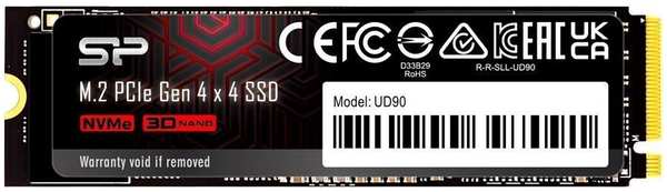 SSD накопитель Silicon Power M-Series UD90 M.2 2280 PCI-E 4.0 x4 4Tb (SP04KGBP44UD9005) 971000040322698