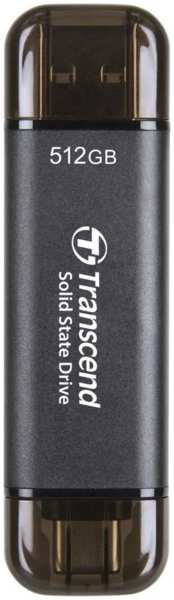 Внешний жесткий диск Transcend USB-C 512Gb серый (TS512GESD310C) 971000040328698