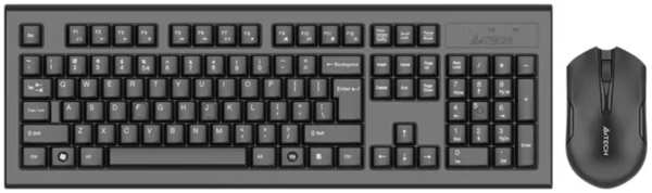 Комплект мыши и клавиатуры A4Tech 3000NS черный/черный 971000042366698
