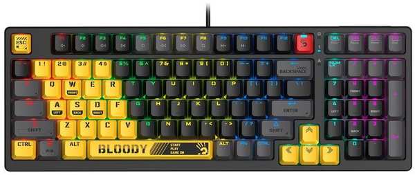 Клавиатура A4Tech Bloody S98 Sports Lime желтый/серый 971000045385698
