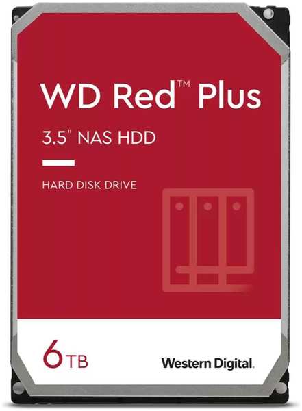 Жесткий диск Western Digital 6TB RED PLUS (WD60EFPX) 971000047716698