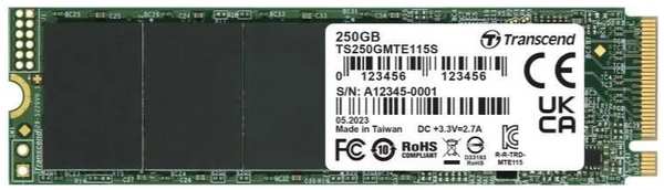 SSD накопитель Transcend 115S M.2 2280 PCI-E 3.0 x4 250Gb (TS250GMTE115S) 971000049553698