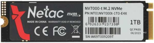 SSD накопитель Netac NV7000-t M.2 2280 1TB (NT01NV7000t-1T0-E4X)