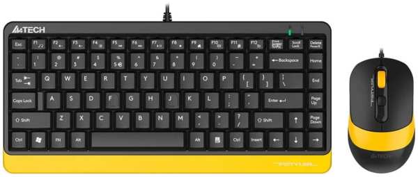 Комплект мыши и клавиатуры A4Tech Fstyler F1110 Bumblebee черный/желтый 971000062993698
