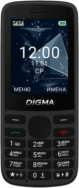 Телефон Digma Linx A250 128Mb черный 971000066061698