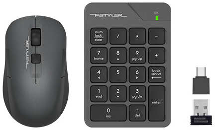 Комплект мыши и клавиатуры A4Tech Fstyler FG1600C Air серый/черный 971000066102698