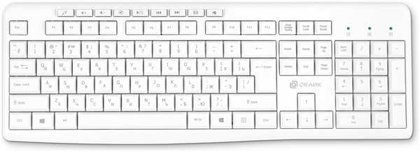 Клавиатура Oklick K225W белый USB (1875235) 971000067281698