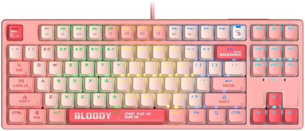 Клавиатура A4Tech Bloody S87 Energy розовый 971000069201698