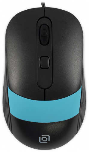 Компьютерная мышь Oklick 310M черный/синий 971000074282698