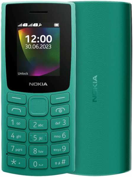 Телефон Nokia 106 DS зеленый (TA-1564) 971000074416698
