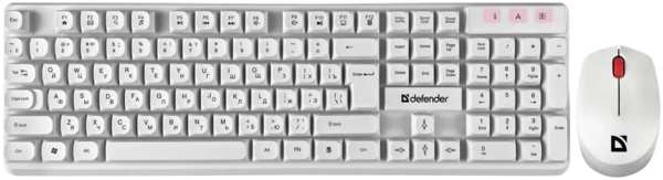 Комплект мыши и клавиатуры Defender MILAN C-992 RU WHITE (45994) 971000079741698