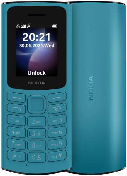 Телефон Nokia 105 DS Cyan (TA-1557) 971000087182698