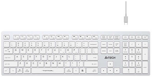 Клавиатура A4Tech Fstyler FBX50C белый USB 971000100817698