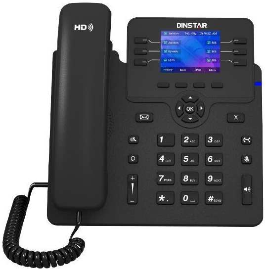 VoIP-телефон Dinstar C63G черный 971000101667698