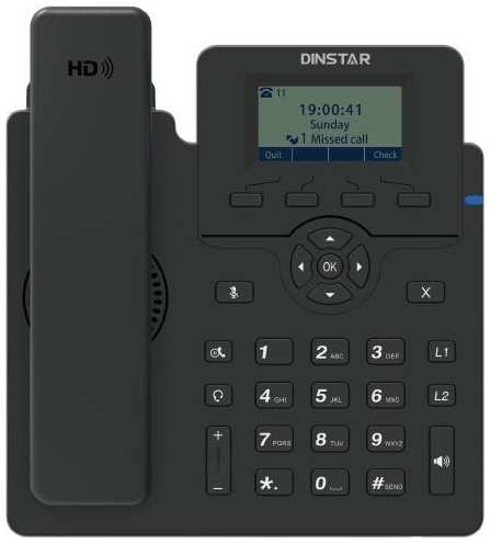VoIP-телефон Dinstar C60SP черный 971000101683698