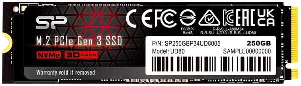 SSD накопитель Silicon Power M-Series UD80 250Gb (SP250GBP34UD8005)