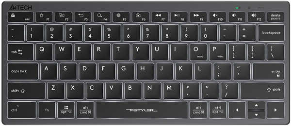 Клавиатура A4Tech Fstyler FX61 серый/белый 971000103538698