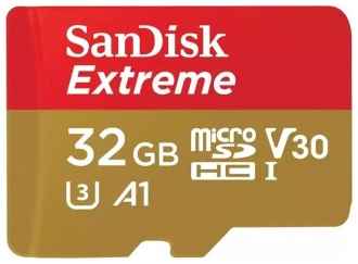 Карта памяти Sandisk Extreme microSDHC 32ГБ (SDSQXAF-032G-GN6MN) +SD адаптер 971000103840698