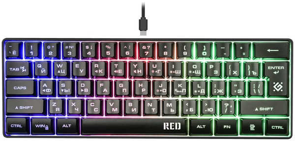 Клавиатура Defender GK-116 RU RED (45117) 971000109008698