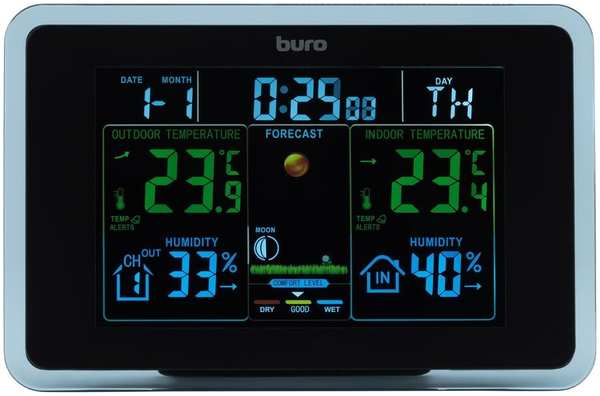 Цифровая метеостанция Buro BU-WSH168-COLOR