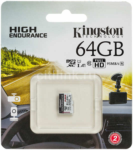 Карта памяти Kingston High Endurance microSDXC UHS-I U1 64Gb Class 10 (SDCE/64GB) 971000117814698