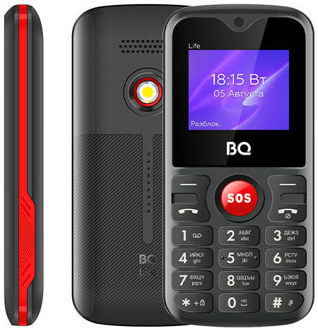 Телефон BQ 1853 life black/red 971000119477698