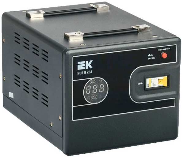 Стабилизатор напряжения IEK Hub 5кВА однофазный черный (IVS21-1-005-13) 971000121330698