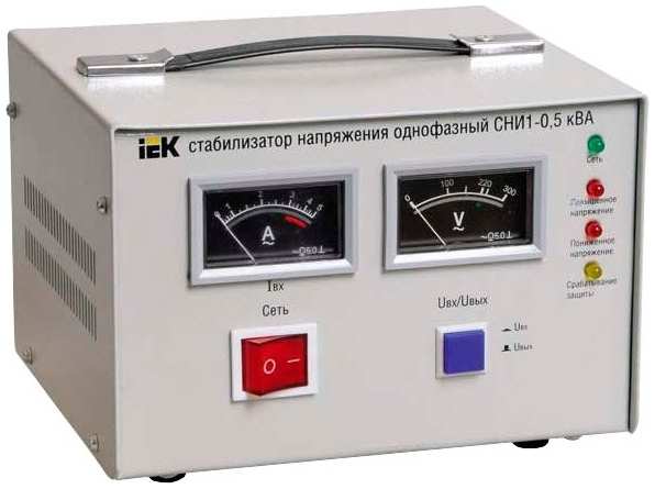 Стабилизатор напряжения IEK СНИ1 0.5кВА однофазный серый (IVS10-1-00500)