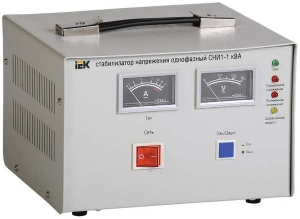 Стабилизатор напряжения IEK СНИ1 1кВА однофазный серый (IVS10-1-01000) 971000121358698