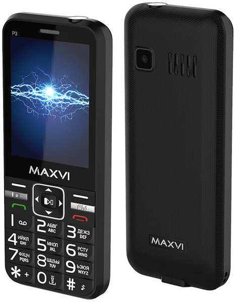 Телефон Maxvi P3 black 971000125344698