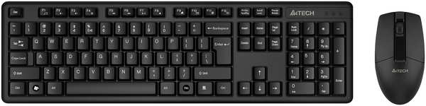 Комплект мыши и клавиатуры A4Tech 3330N черный USB 971000126015698