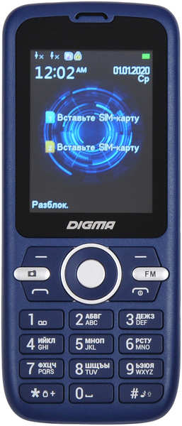 Телефон Digma Linx B240 32Mb синий 971000126821698