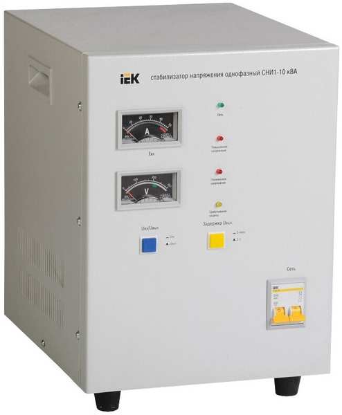 Стабилизатор напряжения IEK СНИ1 10кВА однофазный серый (IVS10-1-10000) 971000127660698
