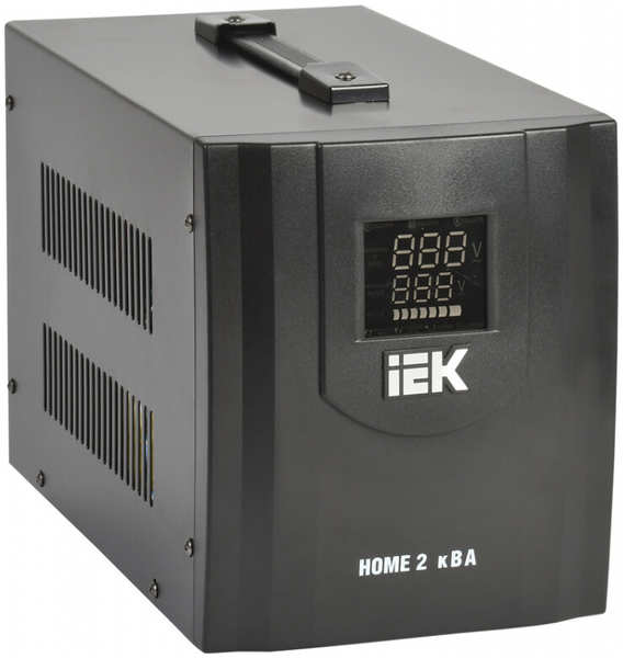 Стабилизатор напряжения IEK Home 2кВА однофазный черный (IVS20-1-02000) 971000127680698