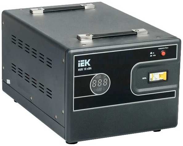 Стабилизатор напряжения IEK Hub 10кВА однофазный черный (IVS21-1-010-13) 971000127683698