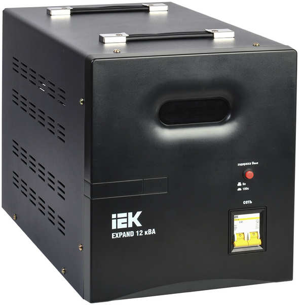 Стабилизатор напряжения IEK Expand 12кВА однофазный черный (IVS21-1-012-11) 971000127684698