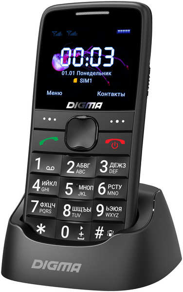 Телефон Digma Linx S220 32Mb черный 971000128993698